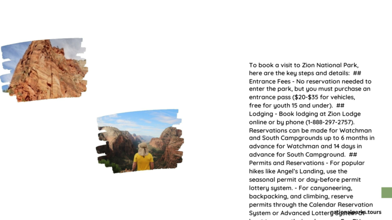 how to book zion national park