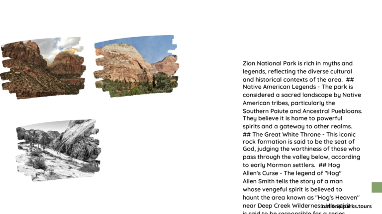 zion national park myths