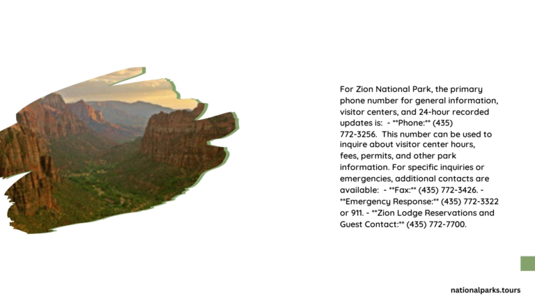 zion national park phone